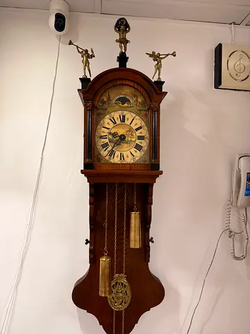 Antique Dutch wall clock giant size 1.1 m long