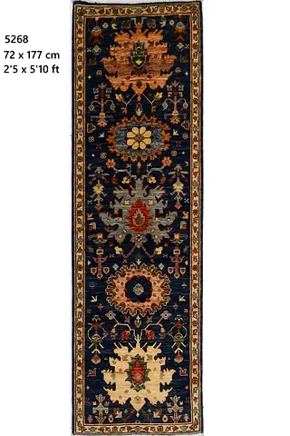 Price negotiable 72x177 cm floral afghan hand knotted carpet Runner Rug