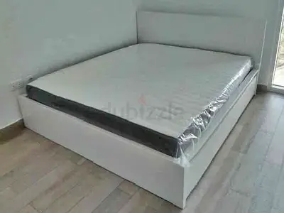 IKEA Malam queen size bed 160/200cm bed with 2 storage drawers underneath  and Ikea mattress is