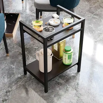 End Table, Side Table, Nightstand, 2-Tier Storage Shelf, (CASH ON DELIVERY ALL UAE)
