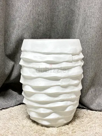 Elegant Textured White Vase