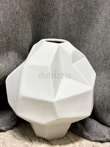 Modern Geometric White Vase