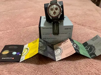 Swatch Watch with Moon Phases