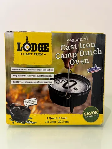 Lodge Cast Iron Camp Dutch Oven 2 Quart