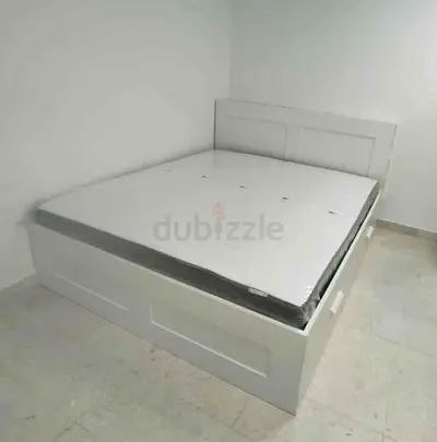 IKEA brimness king size 180×200cm bed frame with headboard+ 4 big storage drawers with IKEA mattress