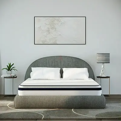 Modern King Size Bed with Stylish Headboard