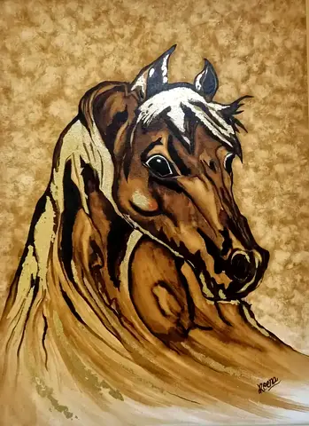 Original coffee painting,real coffee..negotiable