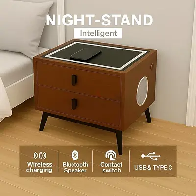 Smart Nightstand with Wireless Charging