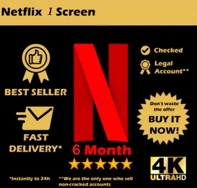 Netflix Subscription Offer - 6 Months 4K UHD