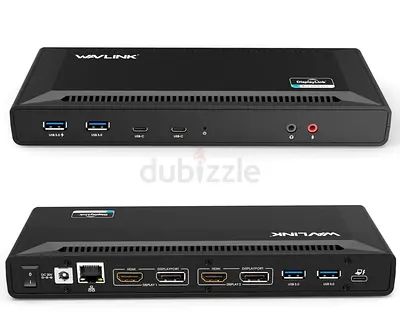WAVLINK Universal USB C Laptop Docking Station Dual Monitors 5K/4K@60Hz with 65W