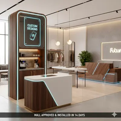 CUSTOM Mall Kiosk + FREE AI 3D Design