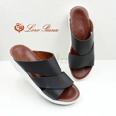 Loro Piana Men’s Flat Sandal For Outdoor Use, Very Premium Quality Palm Sandals