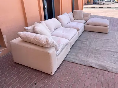 Selling in excellent Condition Marina Home Sofa Beige with footstool