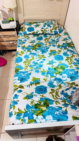 Floral Print Bed with Mattress