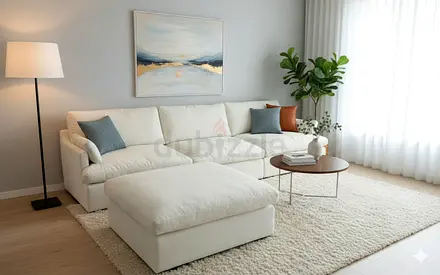 Home center feather 🪶 filled modular sofa with ottoman