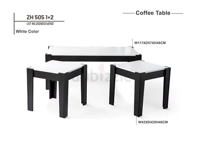 Modern White Coffee Table Set