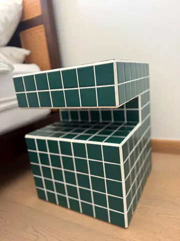 Stylish Green Tile SideTable