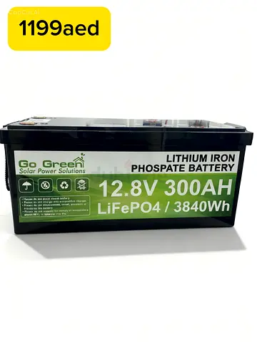 Go Green Lithium Iron Phosphate Battery 12.8V 300AH