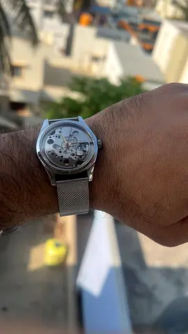 Vintage HMT Elegant Silver Skeleton Watch