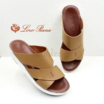 Loro Piana Men’s Flat Sandal For Outdoor Use, Very Premium Quality Palm Sandals