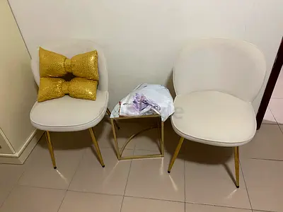 2 Chairs and Glass table