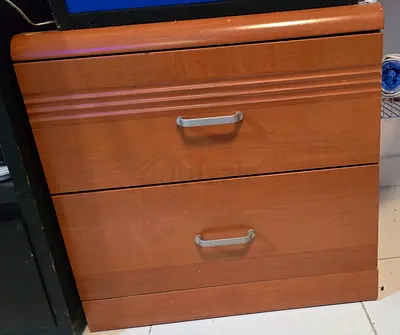 Wooden Two-Drawer Cabinet
