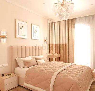 Stylish Bed with Soft Headboard and Elegant Decor