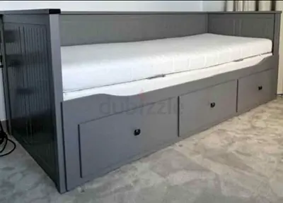 IKEA Hamnes Day bed with 3 storage drawers underneath and with 2 IKEA mattresses is available in exc