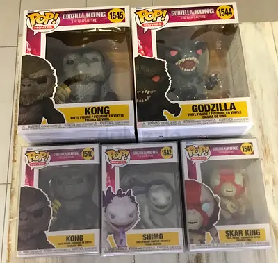 Godzilla-Kong Funko pops collectible toys