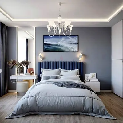 Stylish Modern Bedroom Set with King Bed and Nightstands