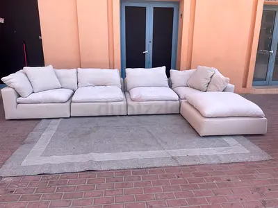 Same like new Condition Marina Home Luscious Original Sofa Beige with footstool