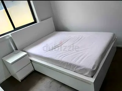 IKEA Malm queen size bed with ikea mattress
