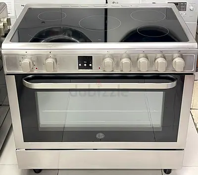 HOOVER latest model full electric ceramic 5 hobs cooking range 90x60 stove digital timer