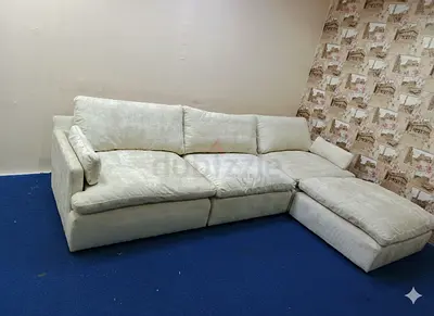 Feather filling home center modular sofa with ottoman