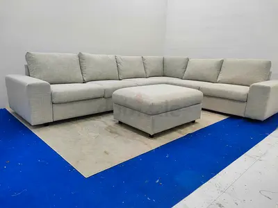 Ikea vimle beige color corner sofa with ottoman