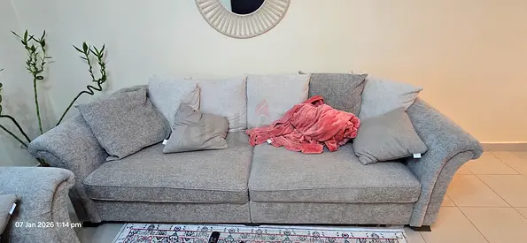 Comfortable Grey Sofa Set