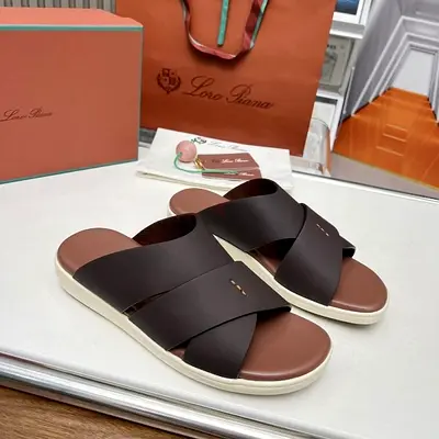 Loro Piana Men’s Flat Sandal For Outdoor Use, Very Premium Quality Palm Sandals