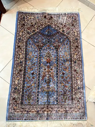 Silk machine Persian carpet