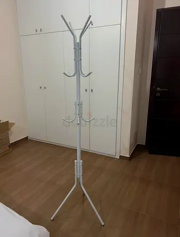 White Coat Rack Stand