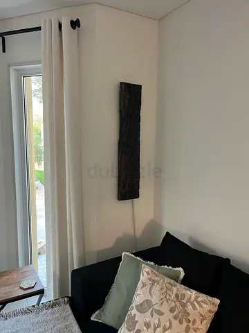 Stylish Decorative Wall Art for Living Room - LED WiFi Lamp - Spanish Oak