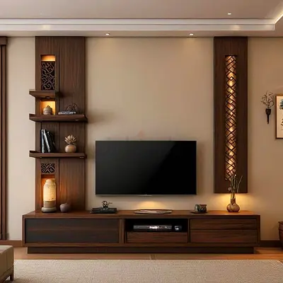 ​Modern Zen TV Console  Wall Panel