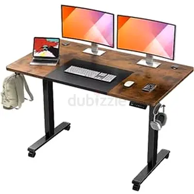 Sturdy Standing Desk with Dual Monitor Setup