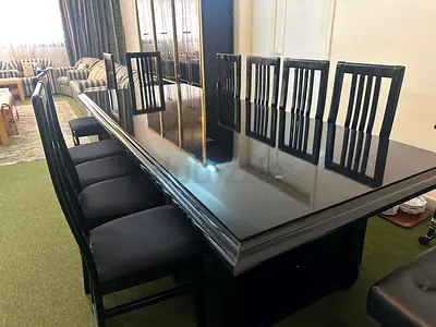 Black dining table