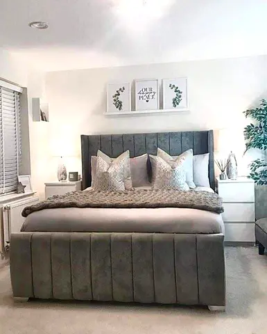 Stylish King-Sized Bed with Elegant Details