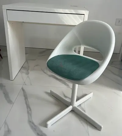 Ikea Modern Swivel Chair with Desk