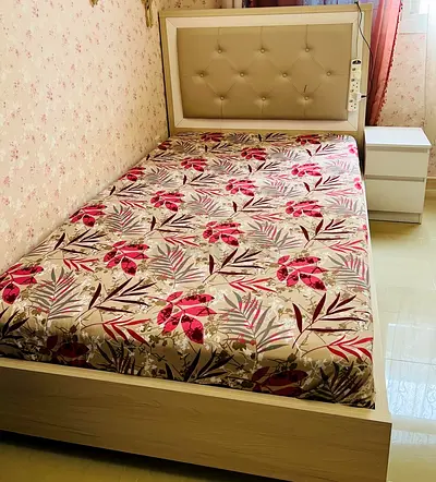 Elegant Floral Double Bed