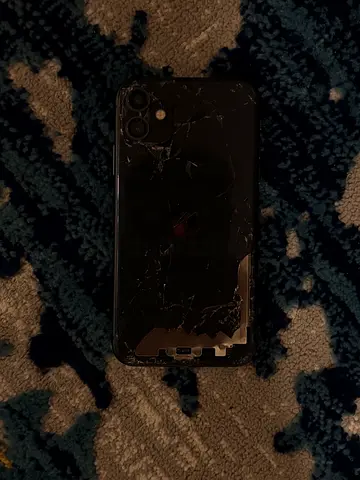 Broken iPhone 11 with Cracked Screen