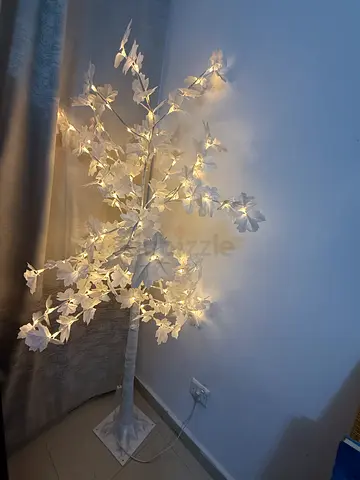 Artificial White Decorative Tree with LED Lights