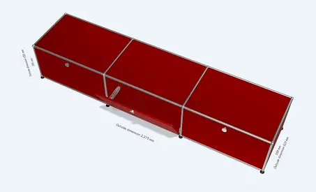 Stylish Red Storage Cabinet