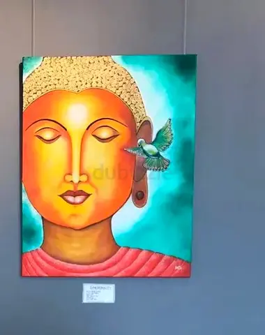 Big hand made abstract acrylic painting.Negotiable